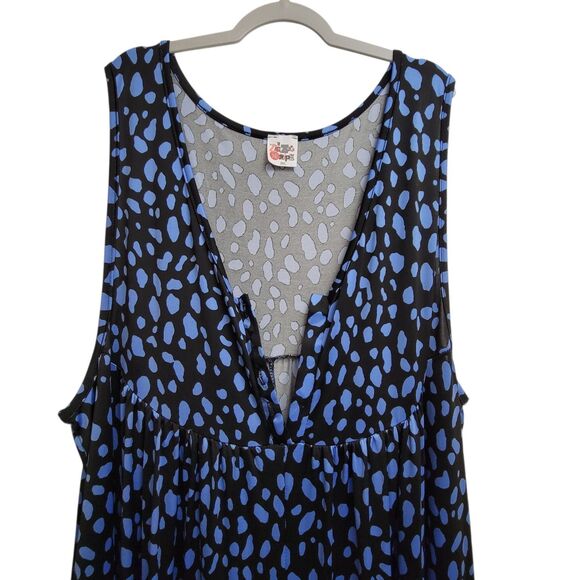 The Zig Zag Stripe Blue Jumper Size 3XL Missing Buttons - Picture 3 of 9